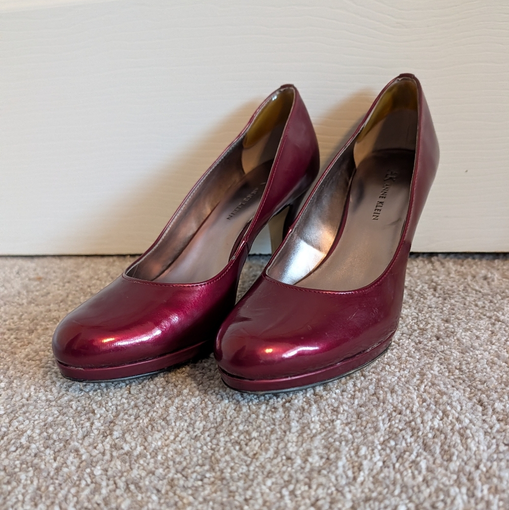 Anne Klein Maroon Patent Pumps, 7M